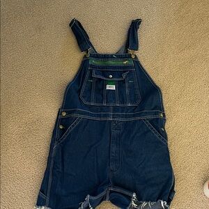 Denim Overalls cutoffs